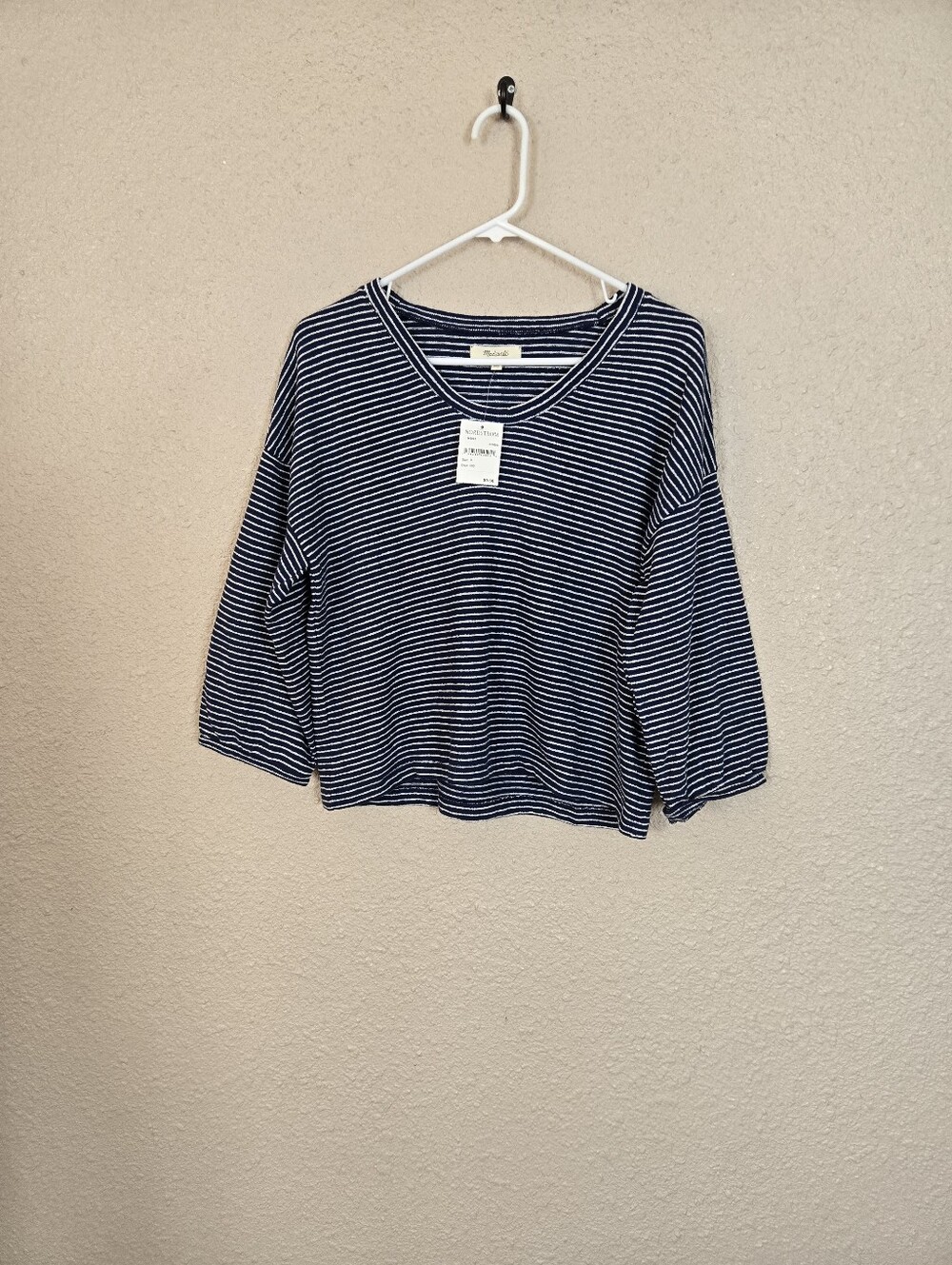 Madewell Striped Long Sleeve Top Size Medium New With Tags #2B8638
